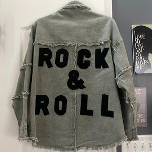 Brand new over sized rock and roll jacket